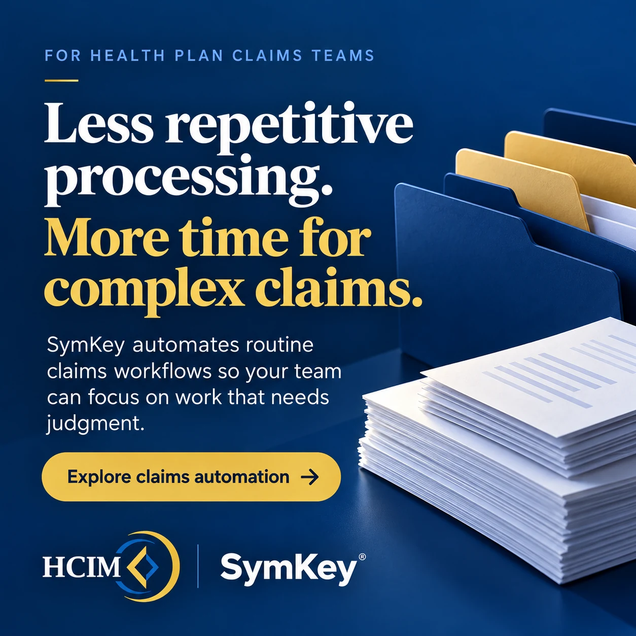 HCIM LinkedIn creative explaining a payer workflow problem